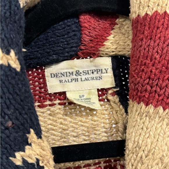 EUC Ralph Lauren Denim & Supply Cotton USA Stars & Stripes Cardigan - Size Small - Picture 2 of 4